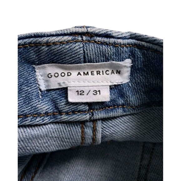 Good American Jeans Womens 12/31 Good Skate Wide Leg 90s Loose High Rise Stretch - Picture 2 of 13